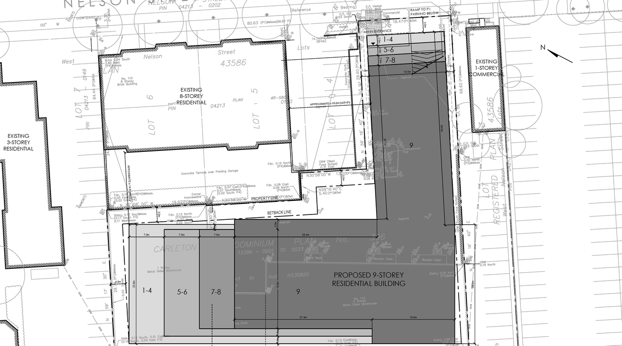 Construction site plan for project from page 13 of the file '2017-12-13 - Design Brief - D02-02-17-114'
