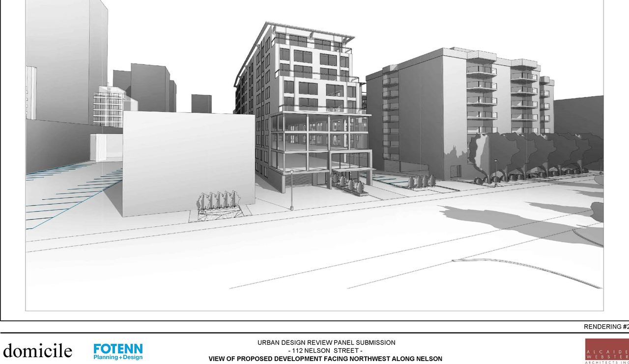 Rendering of building from page 18 of the file '2017-12-13 - Design Brief - D02-02-17-114'