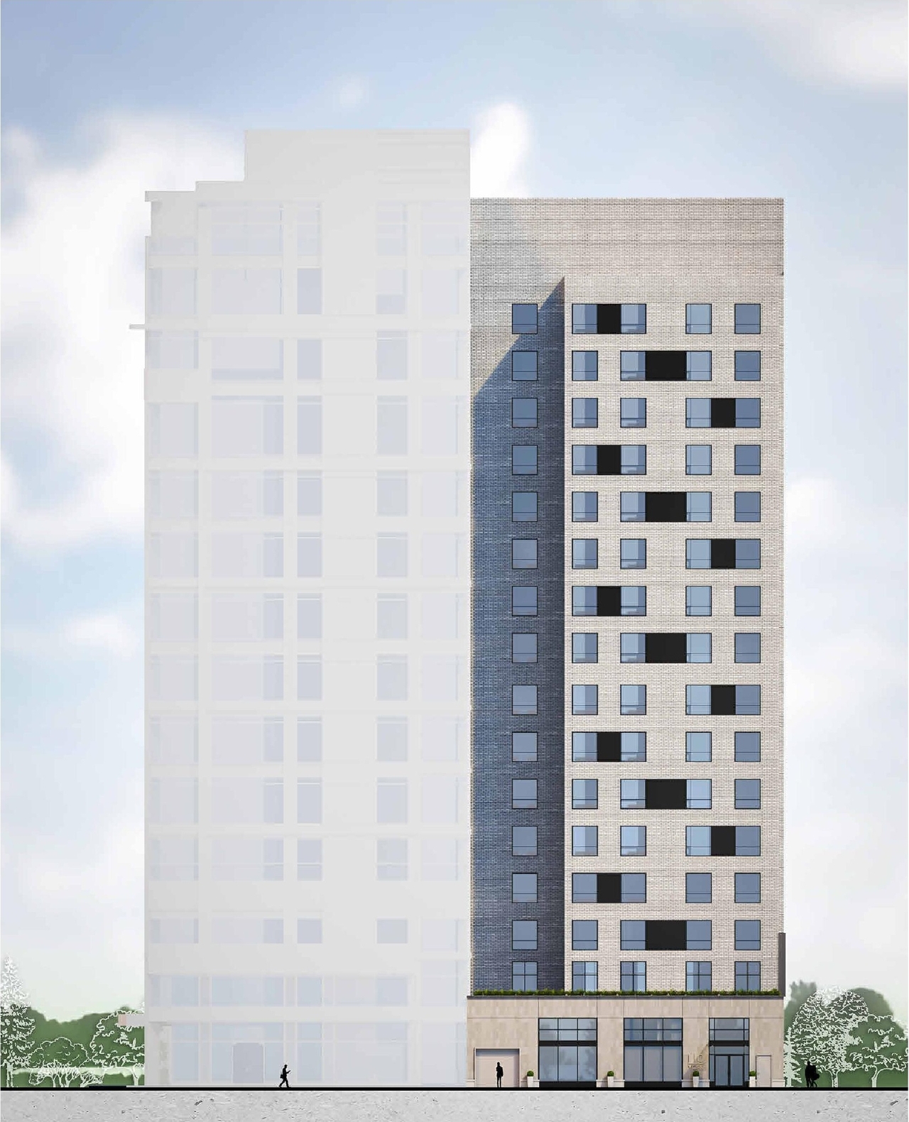 Rendering of building from page 1 of the file '2023_08_08 - renderings - D02-02-18-0038'