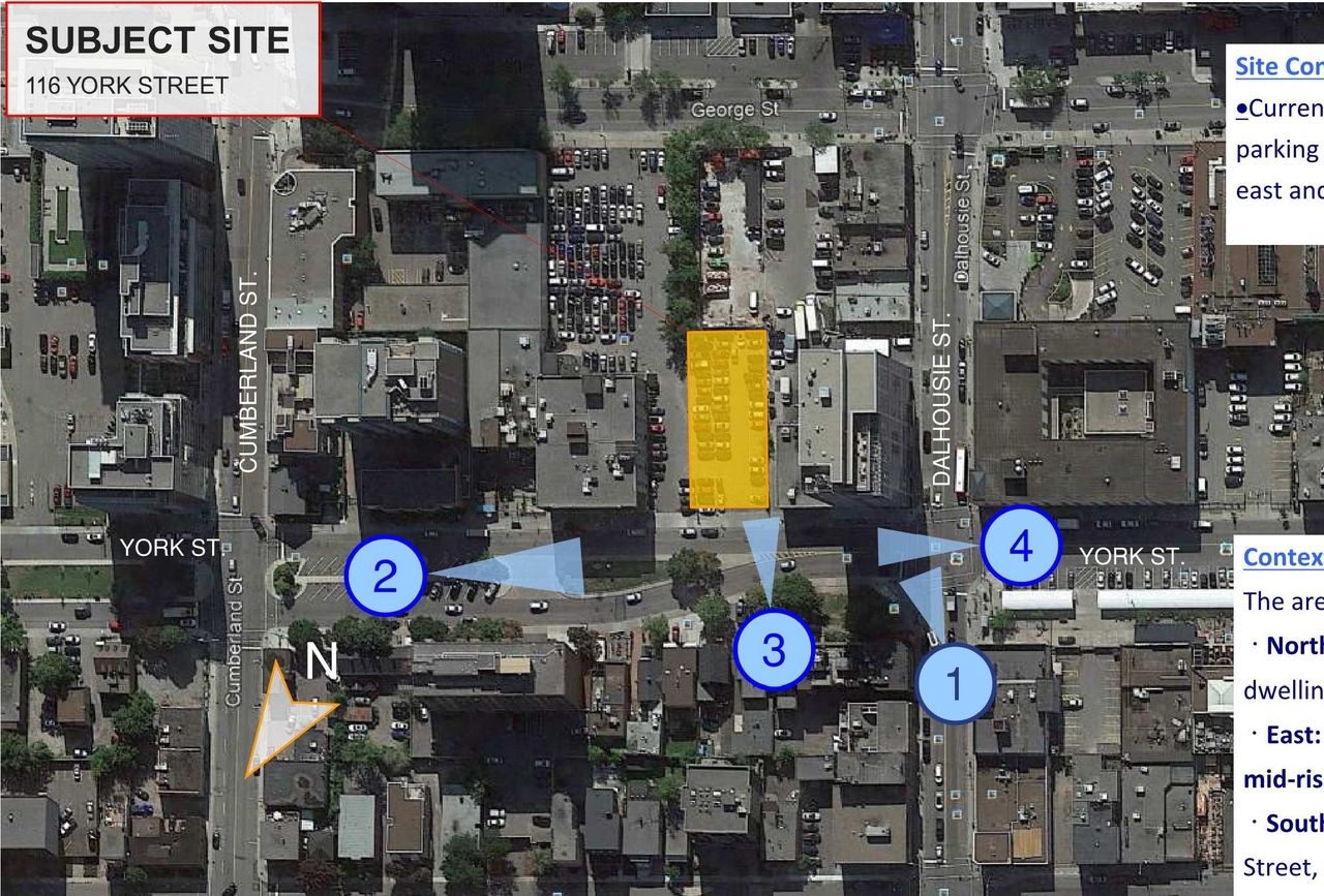 Construction site plan for project from page 5 of the file '2018_07_27 - Design Brief - D02-02-18-0071'