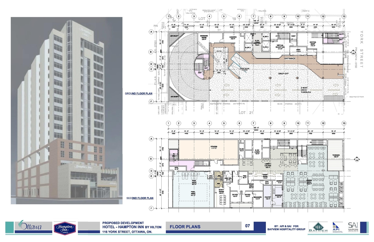 Construction site plan for project from page 8 of the file '2018_07_27 - Design Brief - D02-02-18-0071'