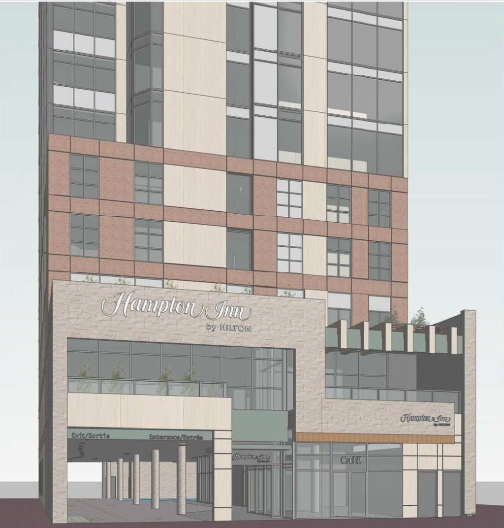 Rendering of building from page 9 of the file '2018_07_27 - Design Brief - D02-02-18-0071'