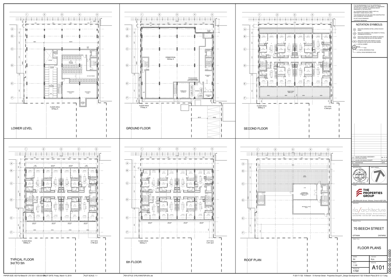 Construction site plan for project from page 1 of the file '2019-03-28 - Floor Plan - D02-02-19-0031'