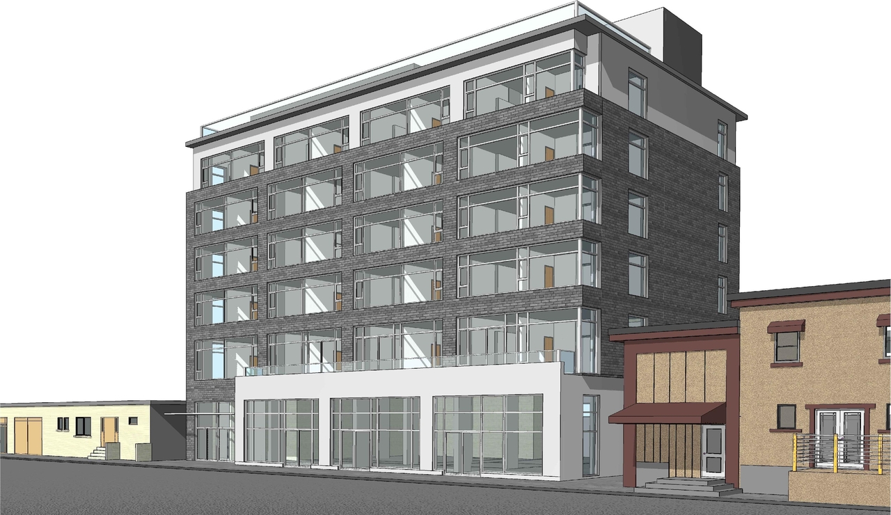 Rendering of building from page 1 of the file '2019-03-28 - Perspectives - D02--02-19-0031'