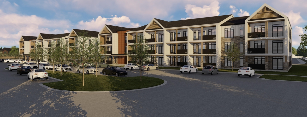 Rendering of building from page 10 of the file '2020-10-13 - Condominium Renderings - D02-02-20-0097'