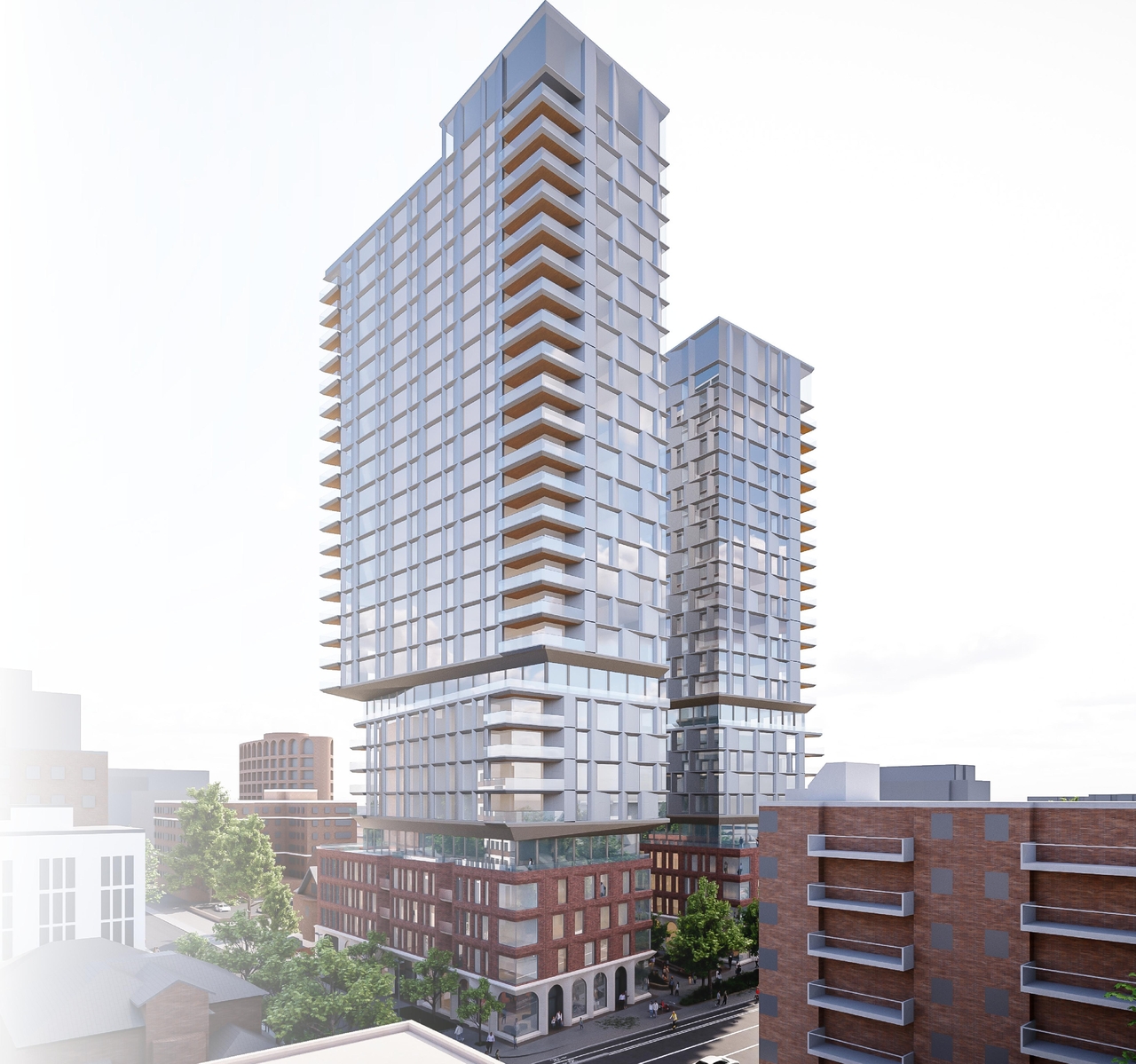 Rendering of building from page 44 of the file '2025-09-03 - SDRP Design Brief - Package 3 - D02-02-20-0101'