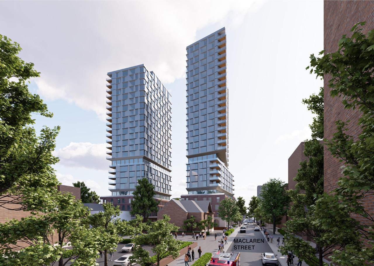 Rendering of building from page 45 of the file '2025-09-03 - SDRP Design Brief - Package 3 - D02-02-20-0101'