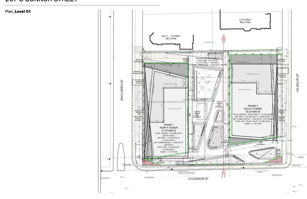 Construction site plan for project from page 47 of the file '2025-09-03 - SDRP Design Brief - Package 3 - D02-02-20-0101'