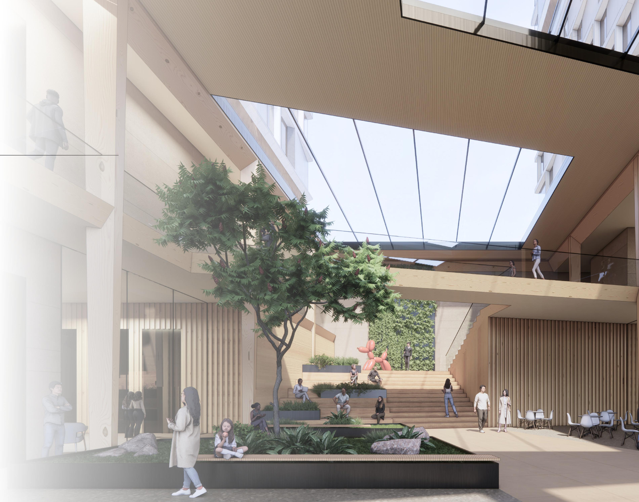 Rendering of building from page 6 of the file '2024-05-07 - Special Design Review Panel Presentation - D02-02-20-0101'