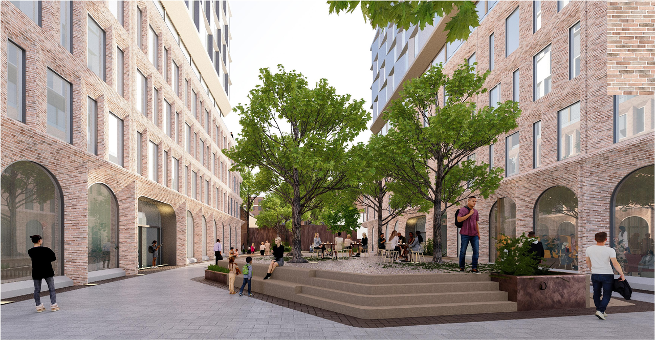 Rendering of building from page 19 of the file '2025-12-04 - Design Brief - D02-02-20-0101'