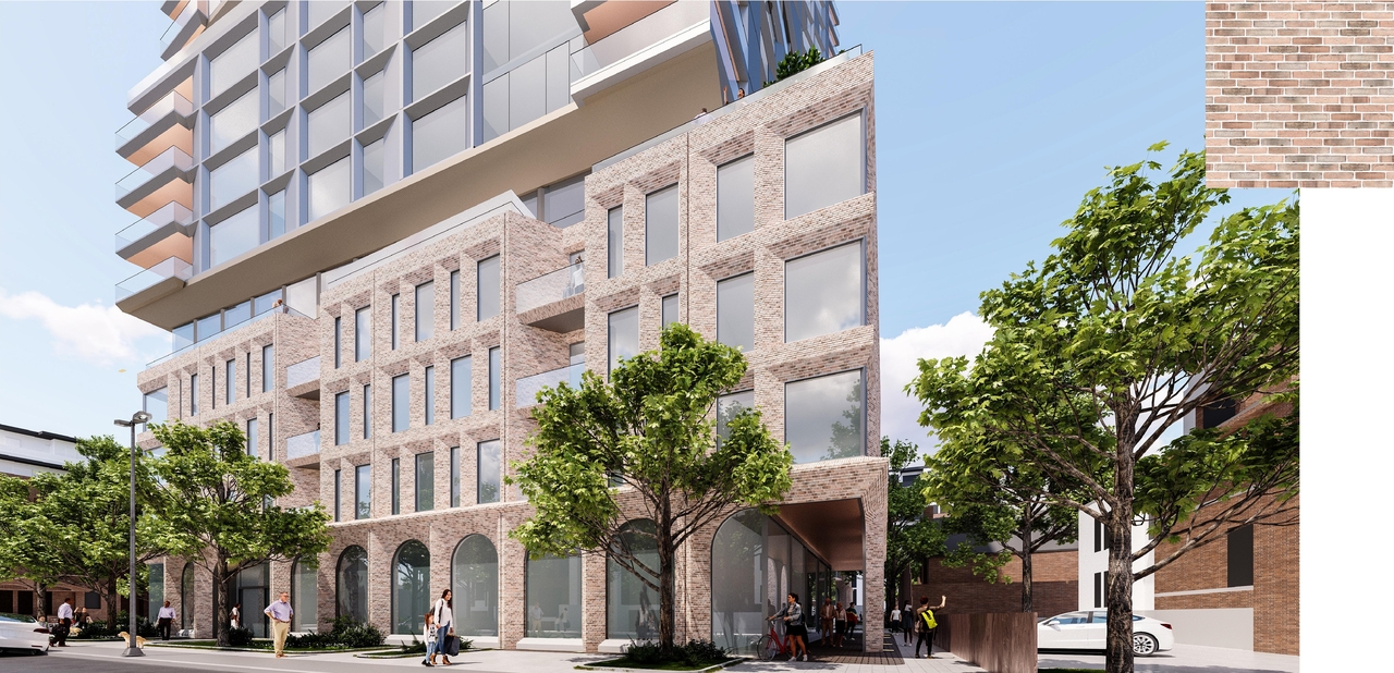 Rendering of building from page 23 of the file '2025-12-04 - Design Brief - D02-02-20-0101'