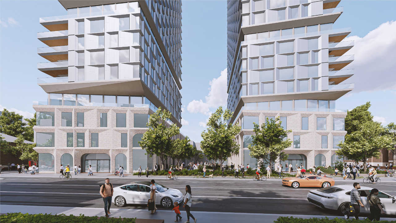 Rendering of building from page 42 of the file '2025-02-24 - Design Brief - D01-01-20-0019 & D02-02-20-0101'