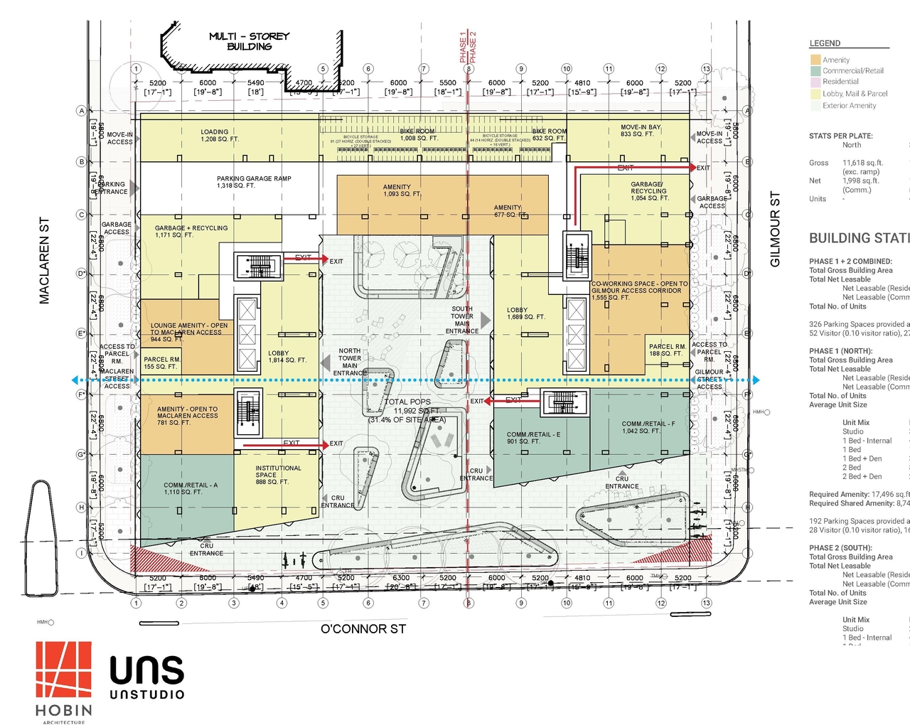 Construction site plan for project from page 48 of the file '2025-02-24 - Design Brief - D01-01-20-0019 & D02-02-20-0101'