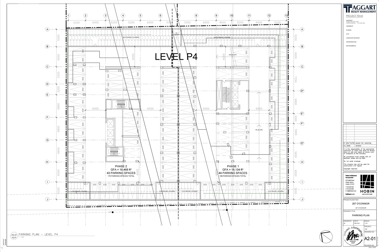 Construction site plan for project from page 5 of the file '2020-10-23 - Site Plan and Floor Plans - D02-02-20-0101'