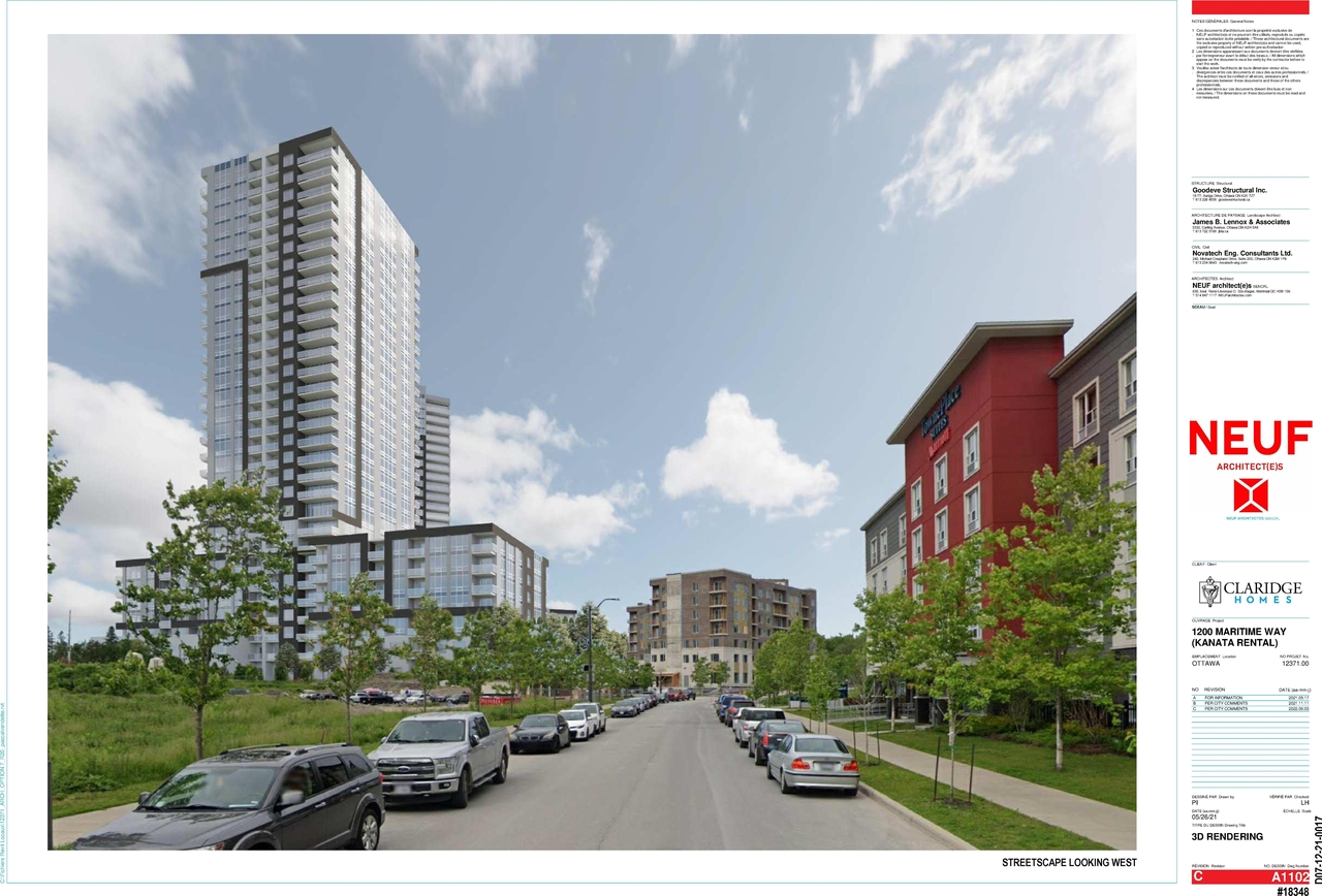 Rendering of building from page 24 of the file '2022-07-26 - Parking Levels and Floor Plans - D02-02-21-0009'