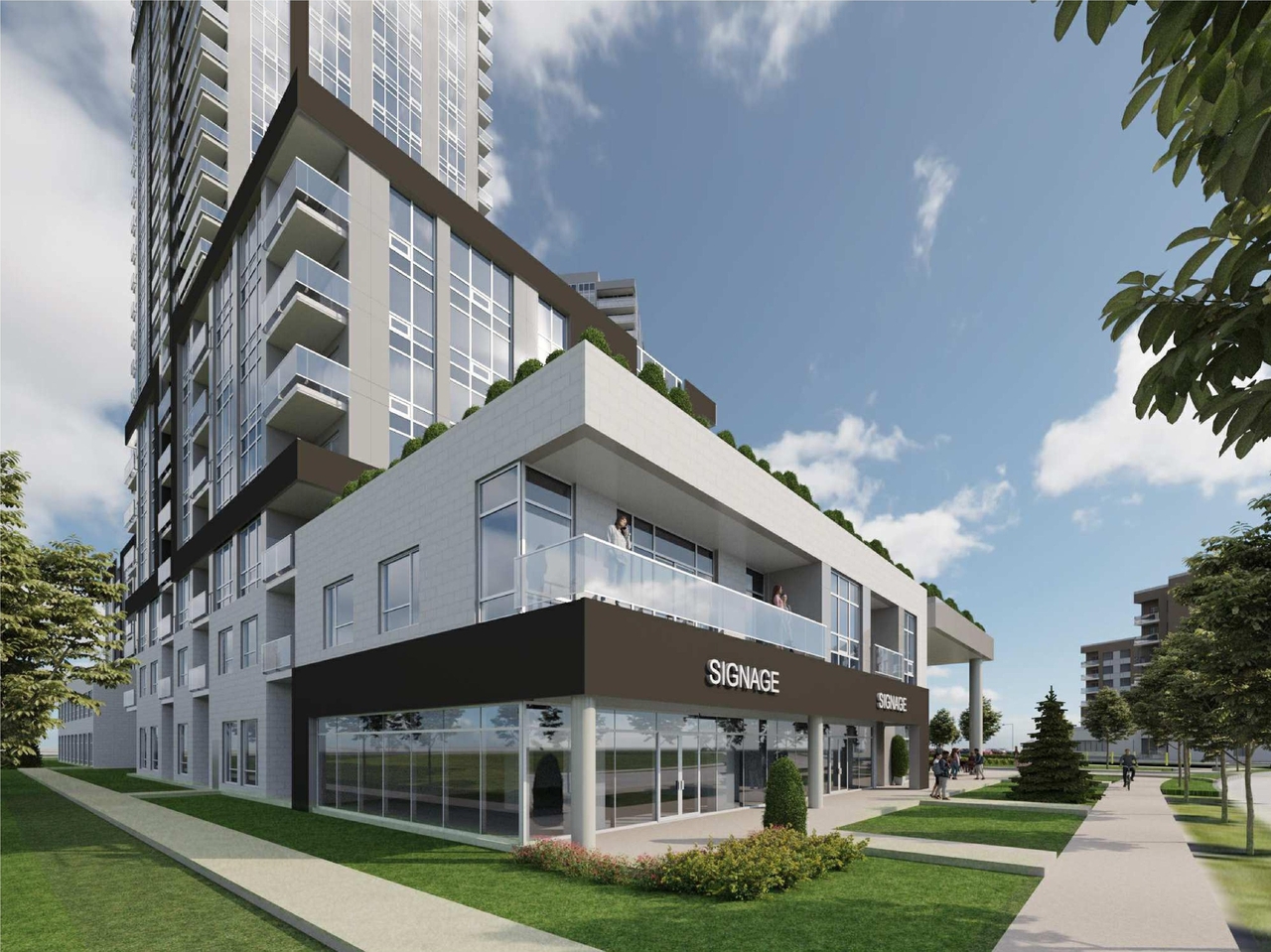 Rendering of building from page 25 of the file '2022-07-26 - Parking Levels and Floor Plans - D02-02-21-0009'