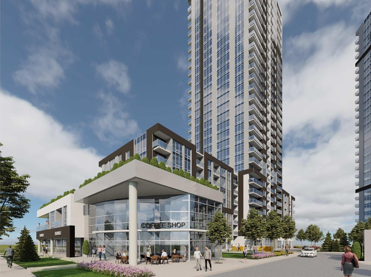 Rendering of building from page 25 of the file '2022-07-26 - Parking Levels and Floor Plans - D02-02-21-0009'