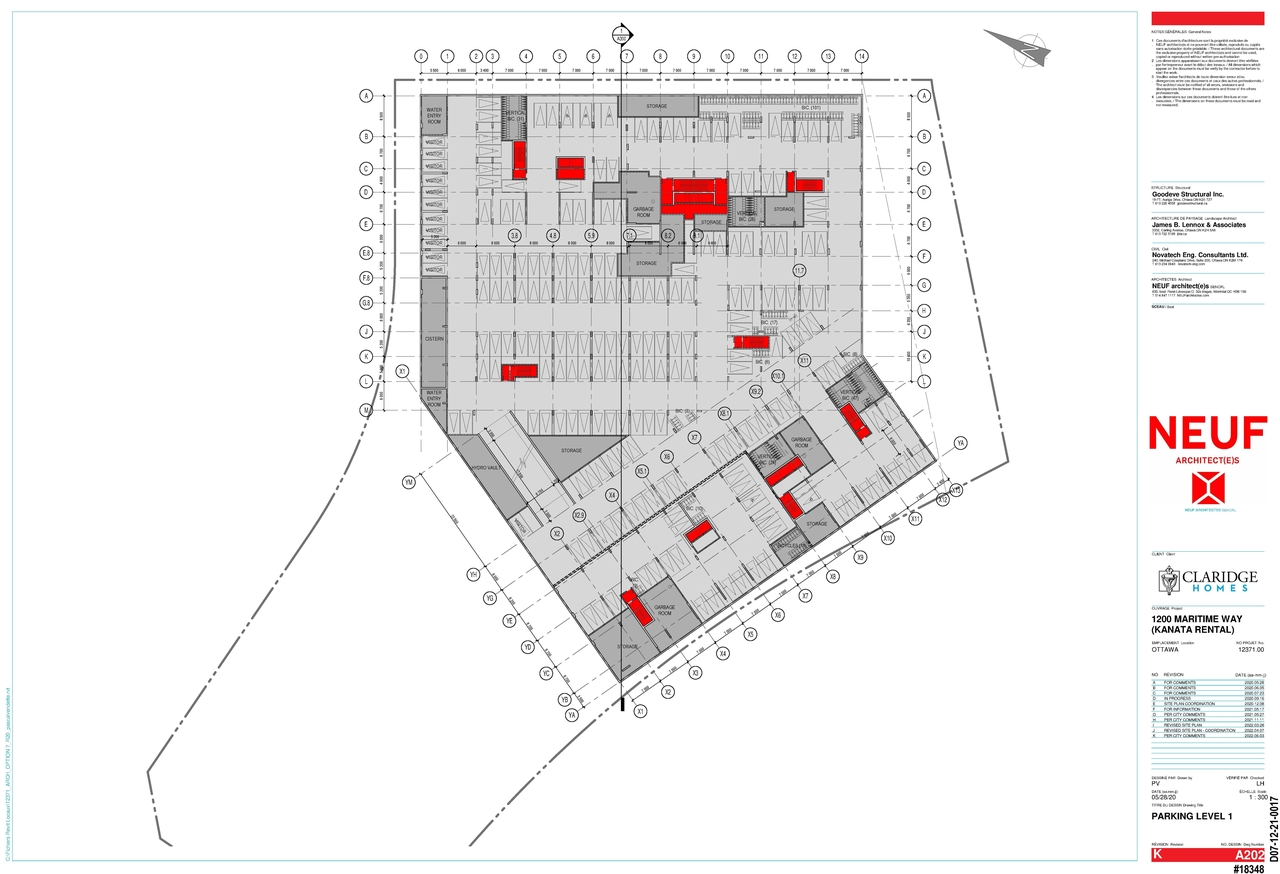 Construction site plan for project from page 4 of the file '2022-07-26 - Parking Levels and Floor Plans - D02-02-21-0009'