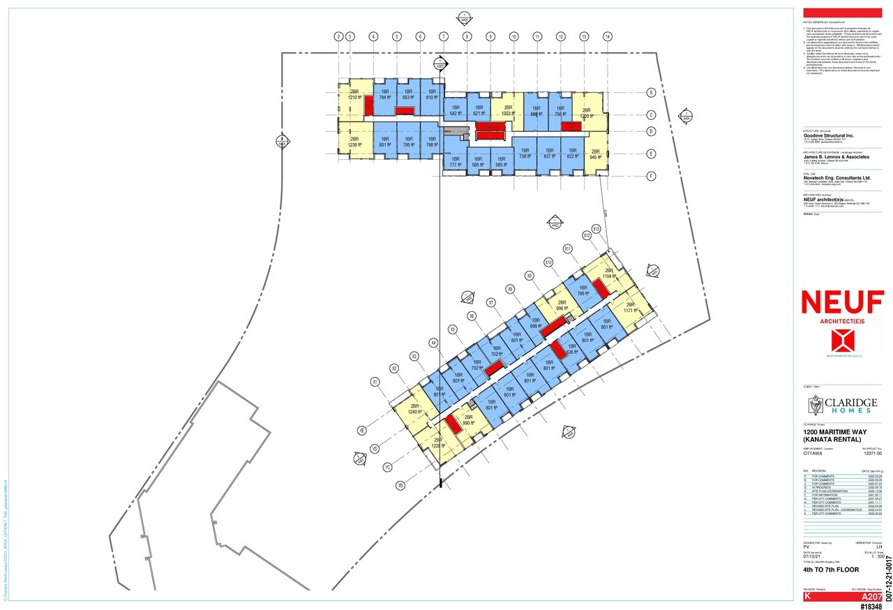 Construction site plan for project from page 8 of the file '2022-07-26 - Parking Levels and Floor Plans - D02-02-21-0009'