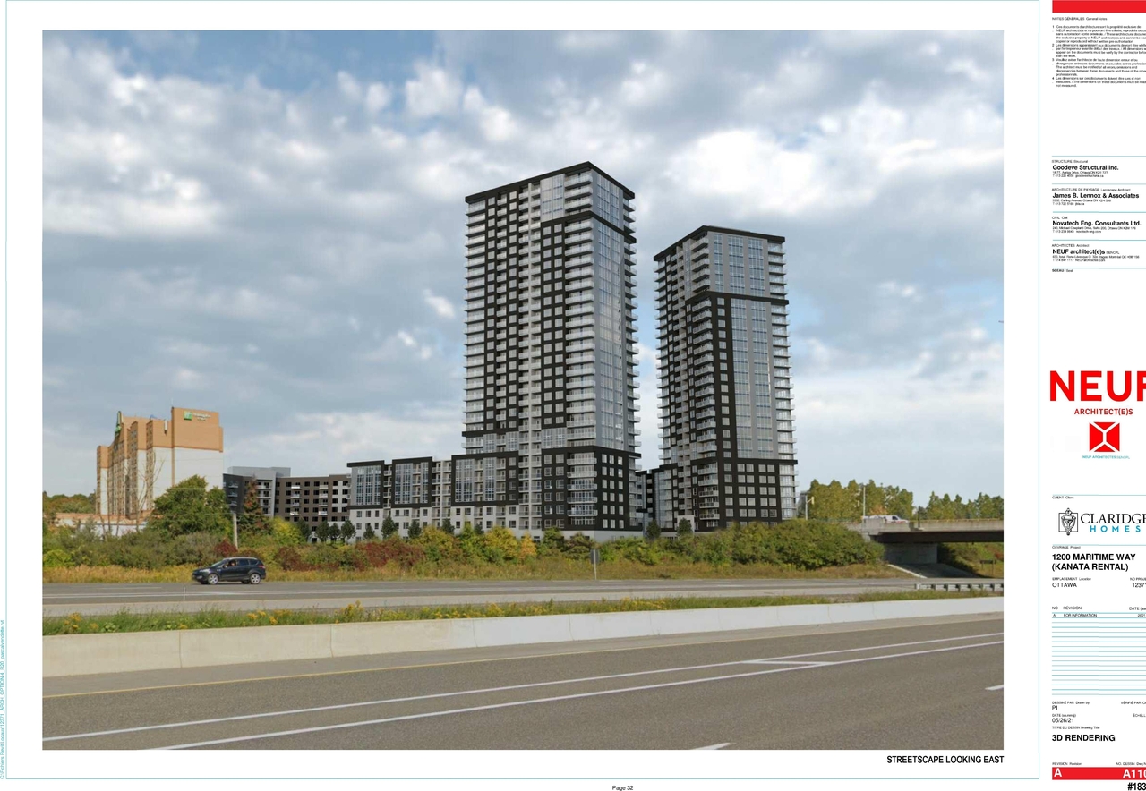 Rendering of building from page 33 of the file '2021-05-27 - Applicant Urban Design Review Panel Presentation - D02-02-21-0009'