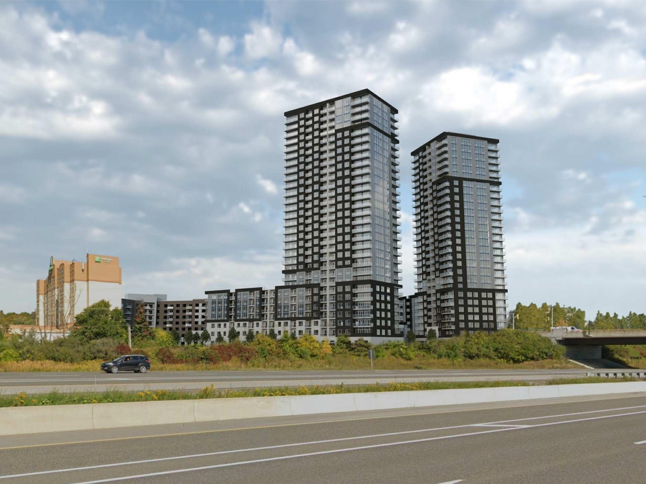 Rendering of building from page 33 of the file '2021-05-27 - Applicant Urban Design Review Panel Presentation - D02-02-21-0009'