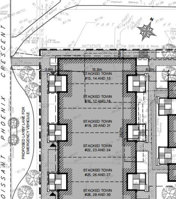 Construction site plan for project from page 10 of the file '2021-06-16 - Design Brief - D02-02-21-0055'