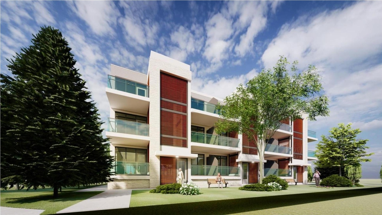 Rendering of building from page 12 of the file '2021-06-16 - Design Brief - D02-02-21-0055'