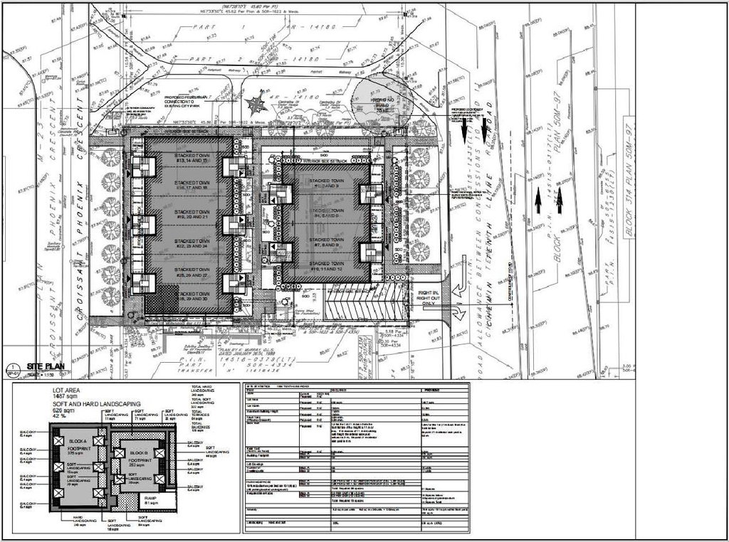 Construction site plan for project from page 17 of the file '2021-06-16 - Design Brief - D02-02-21-0055'