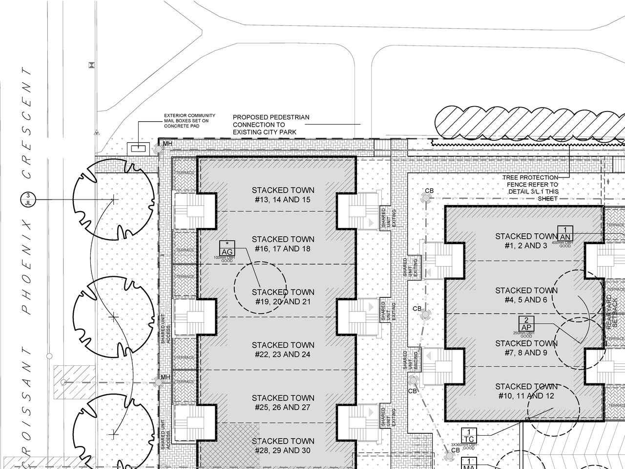 Construction site plan for project from page 24 of the file '2021-06-16 - Design Brief - D02-02-21-0055'