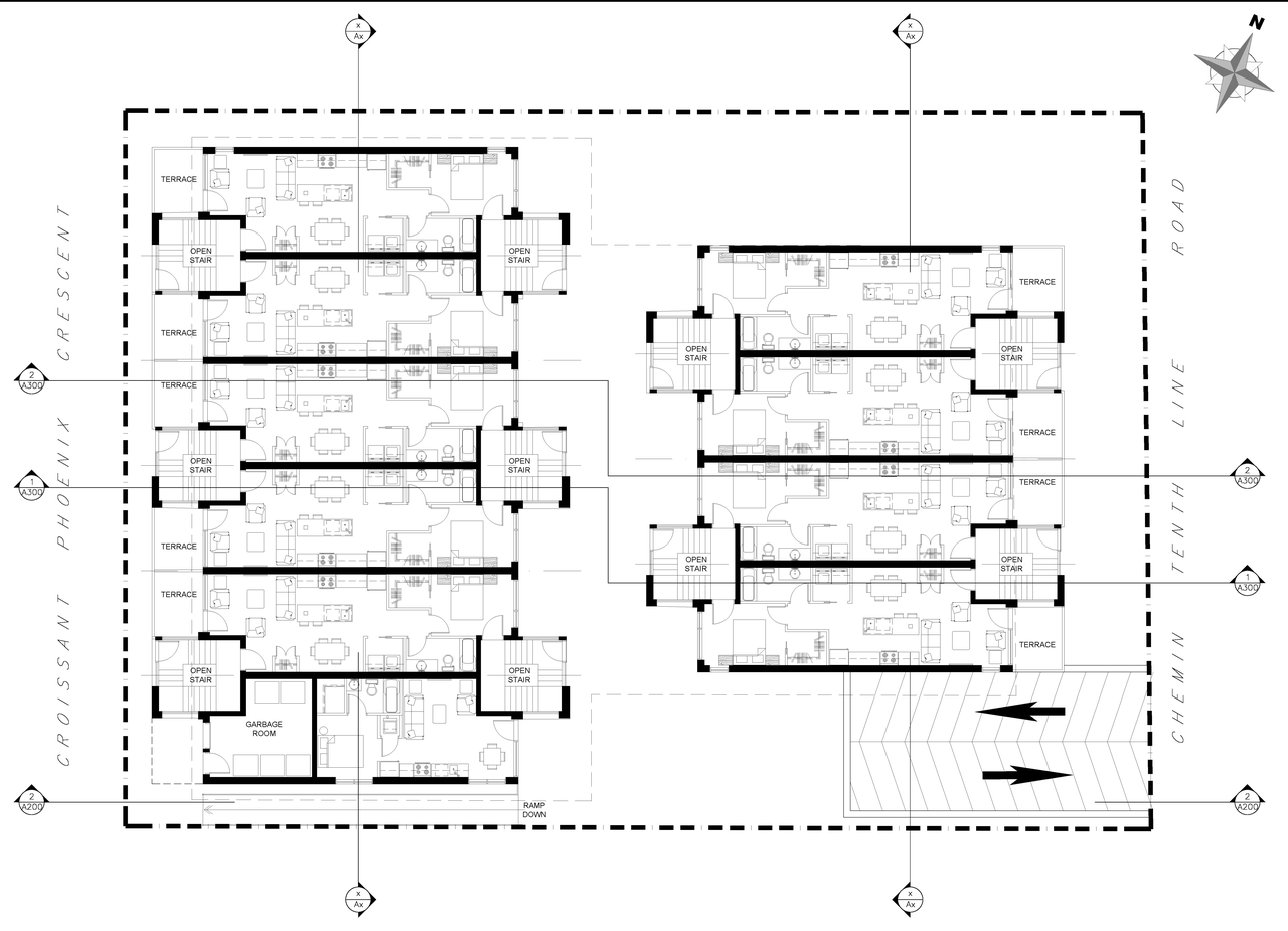 Floor plan for project from page 26 of the file '2021-06-16 - Design Brief - D02-02-21-0055'