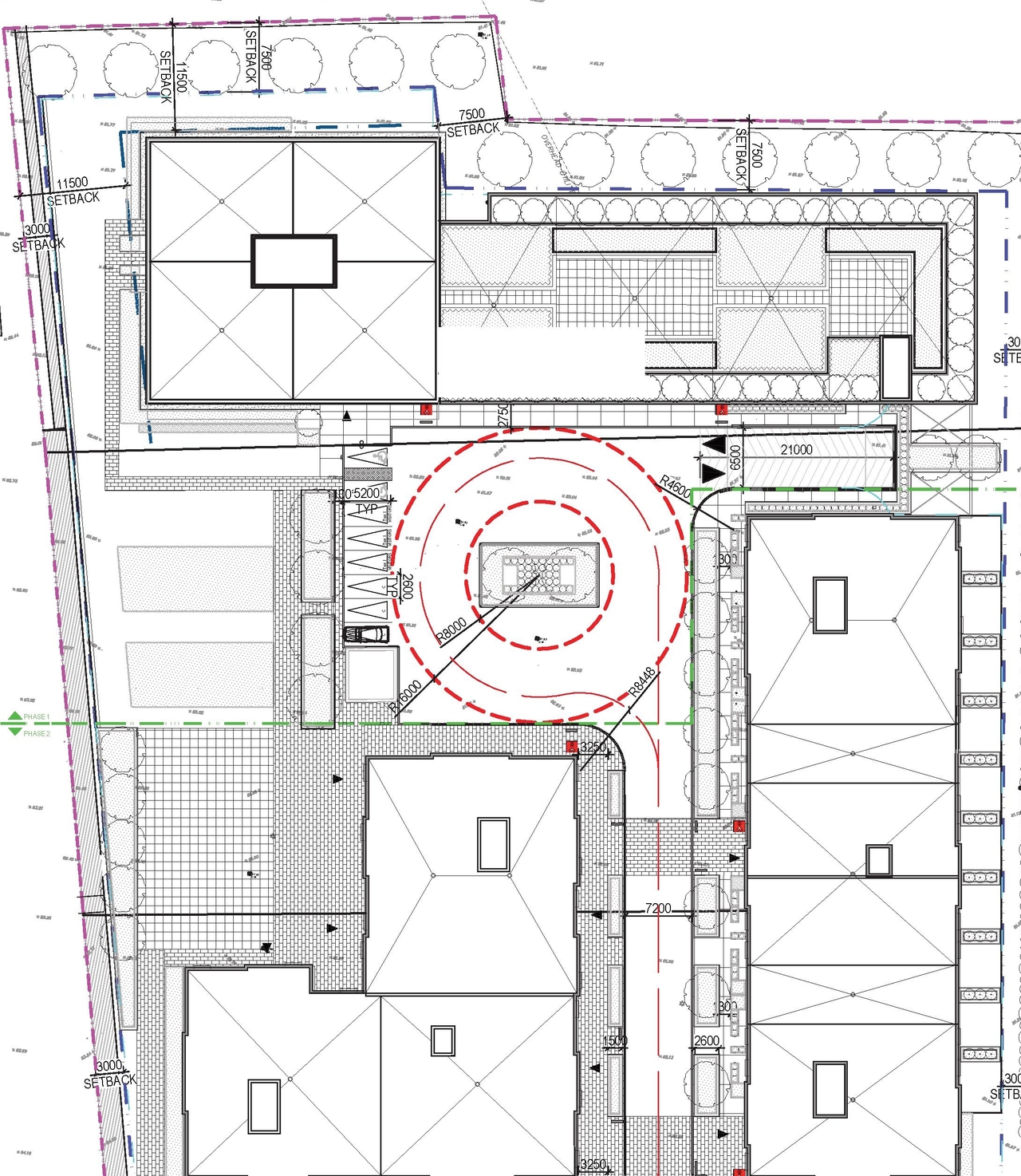 Construction site plan for project from page 40 of the file '2022-08-05 - Design Brief - D02-02-21-0057'