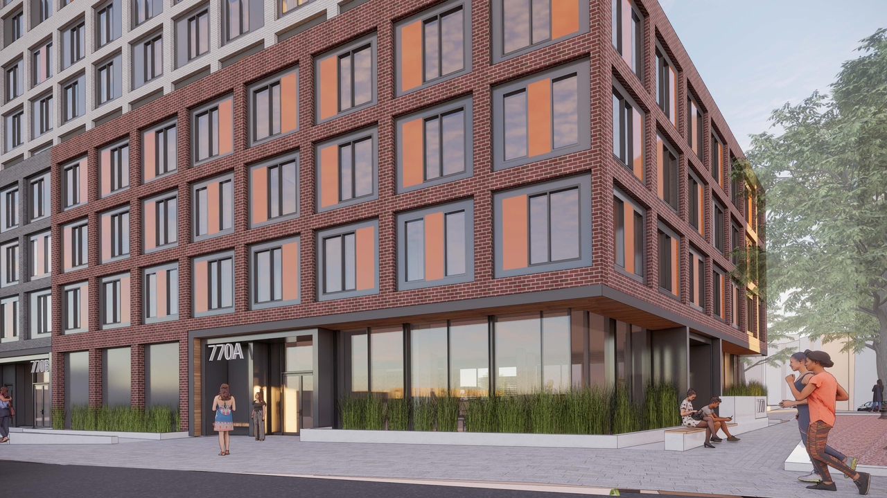 Rendering of building from page 1 of the file '2021-07-19 - Rendering CORNER - D02-02-21-0068'