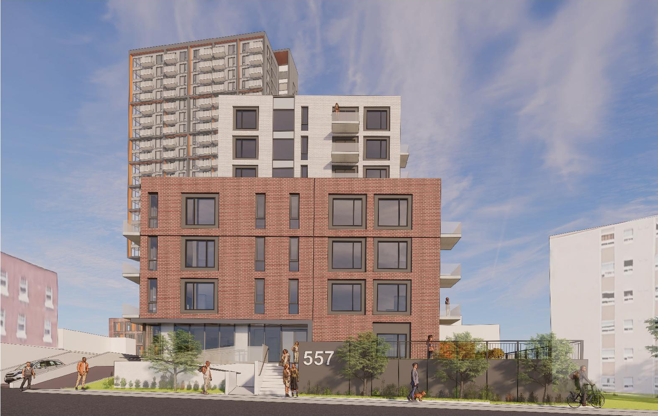 Rendering of building from page 12 of the file '2022-12-29 - Perspectives - D02-02-21-0068'