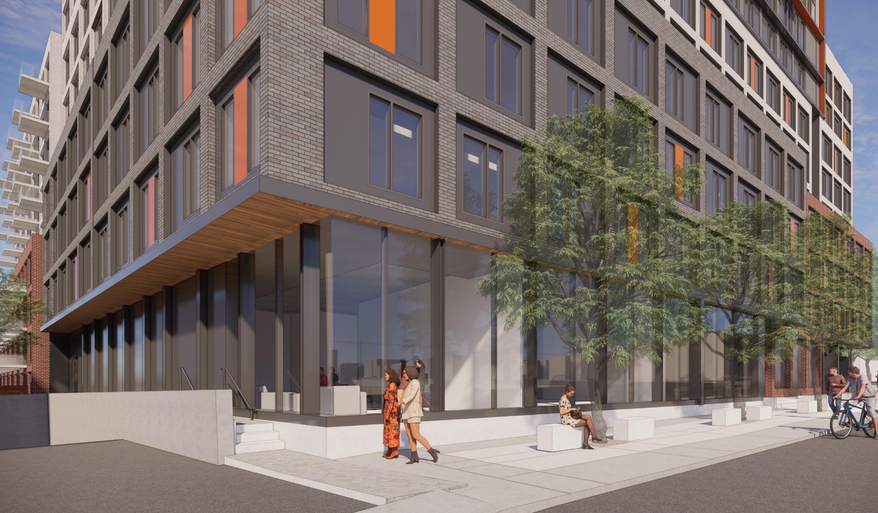 Rendering of building from page 15 of the file '2022-12-29 - Perspectives - D02-02-21-0068'