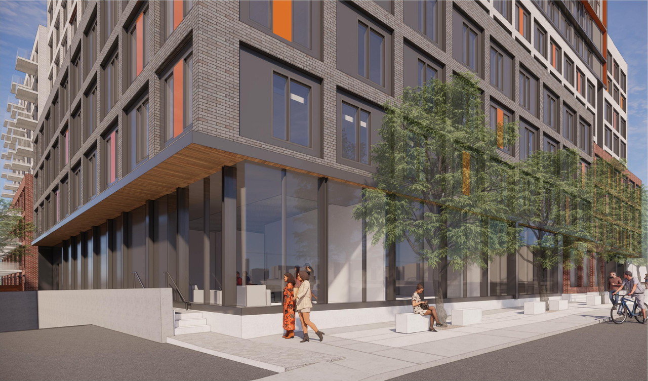 Rendering of building from page 15 of the file '2022-12-29 - Perspectives - D02-02-21-0068'