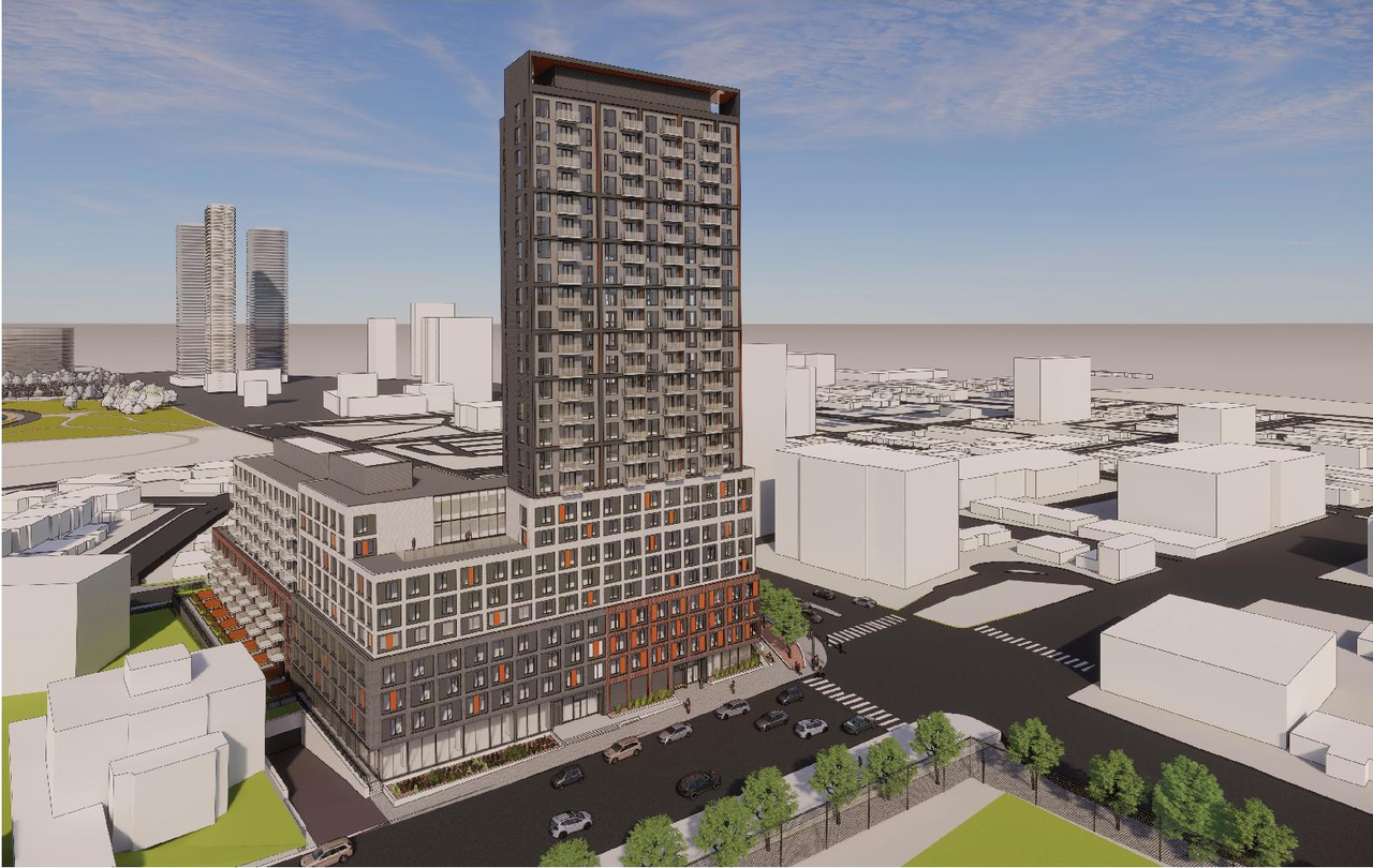 Rendering of building from page 4 of the file '2022-12-29 - Perspectives - D02-02-21-0068'