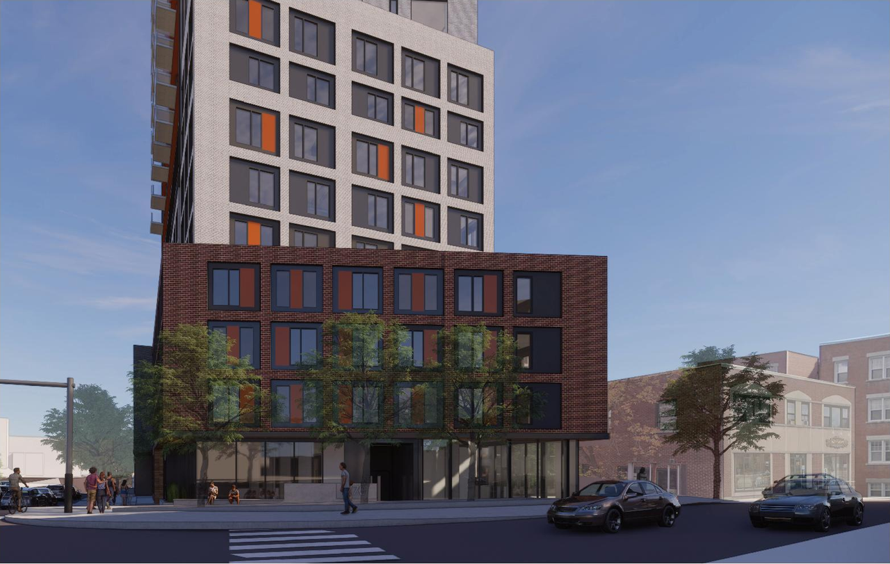 Rendering of building from page 8 of the file '2022-12-29 - Perspectives - D02-02-21-0068'