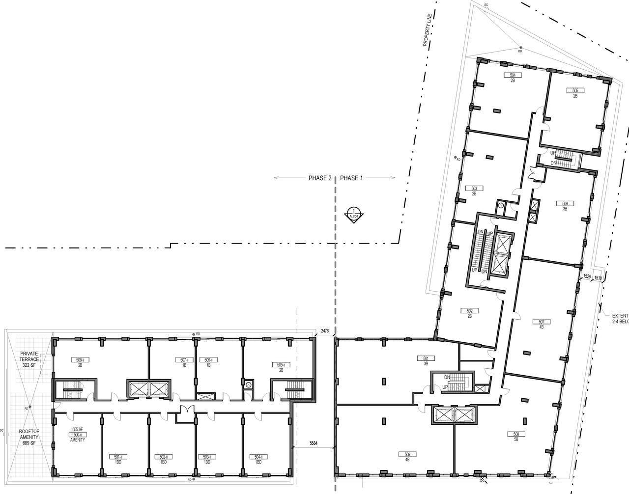 Floor plan for project from page 5 of the file '2022-12-30 - Floor Plans - D02-02-21-0068'