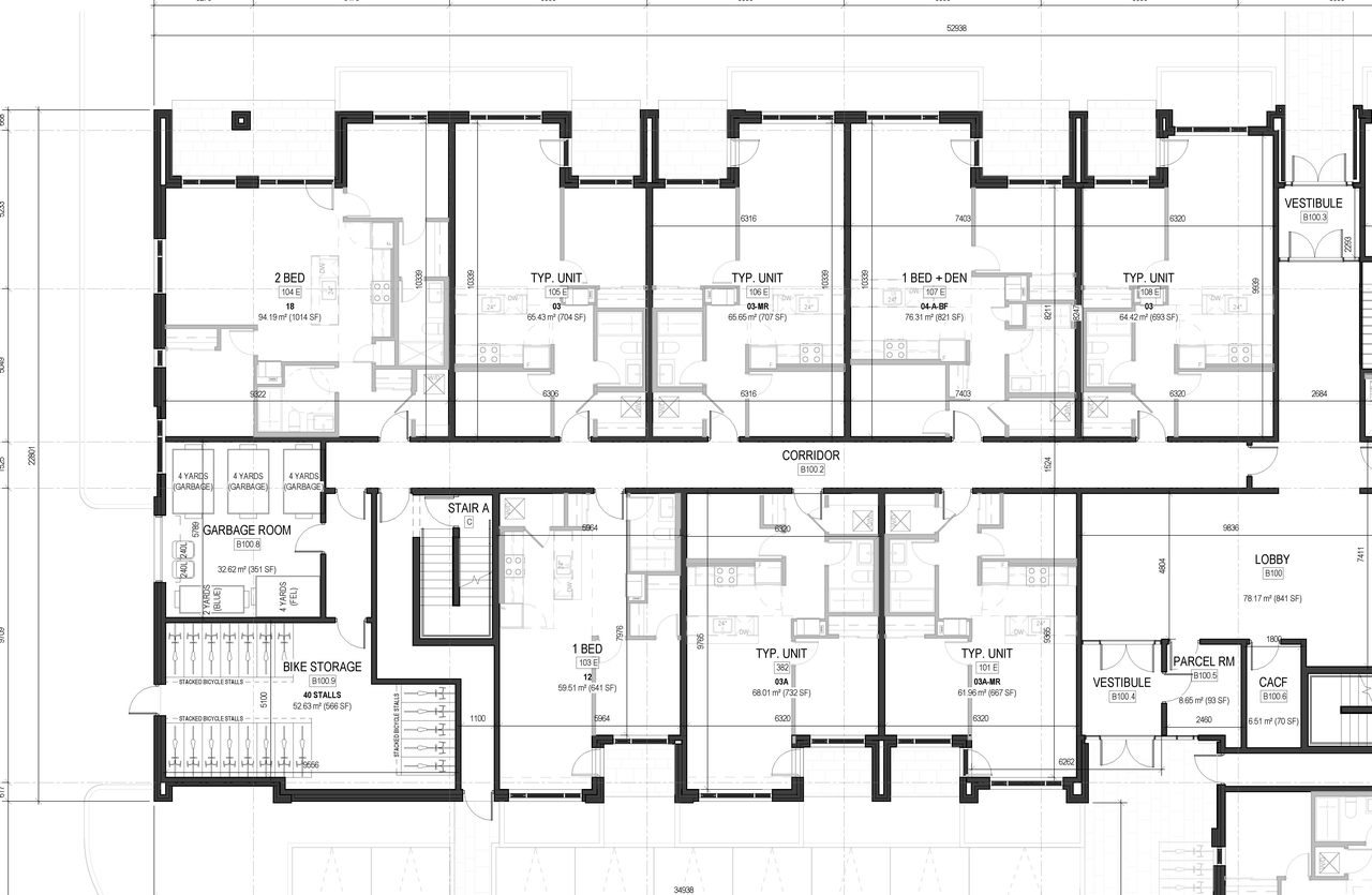 Floor plan for project from page 3 of the file '2023-04-14 - Revised Floor Plans - D02-02-21-0082'