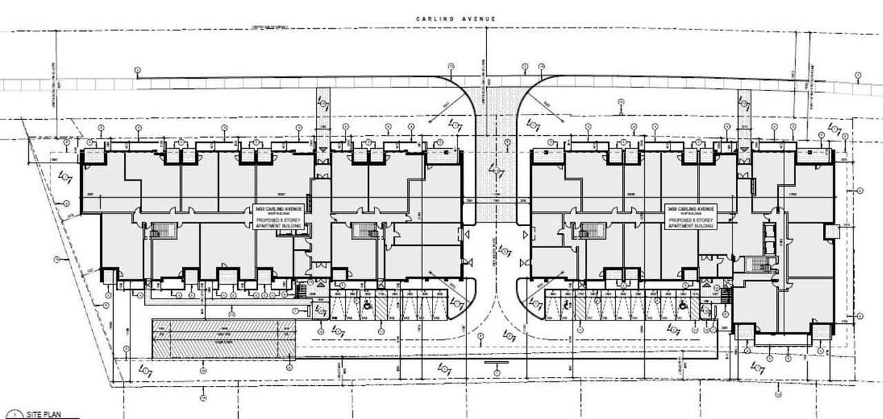 Construction site plan for project from page 5 of the file '2022-12-21 - Planning Rationale & Design Brief Addendum - D02-02-21-0082'