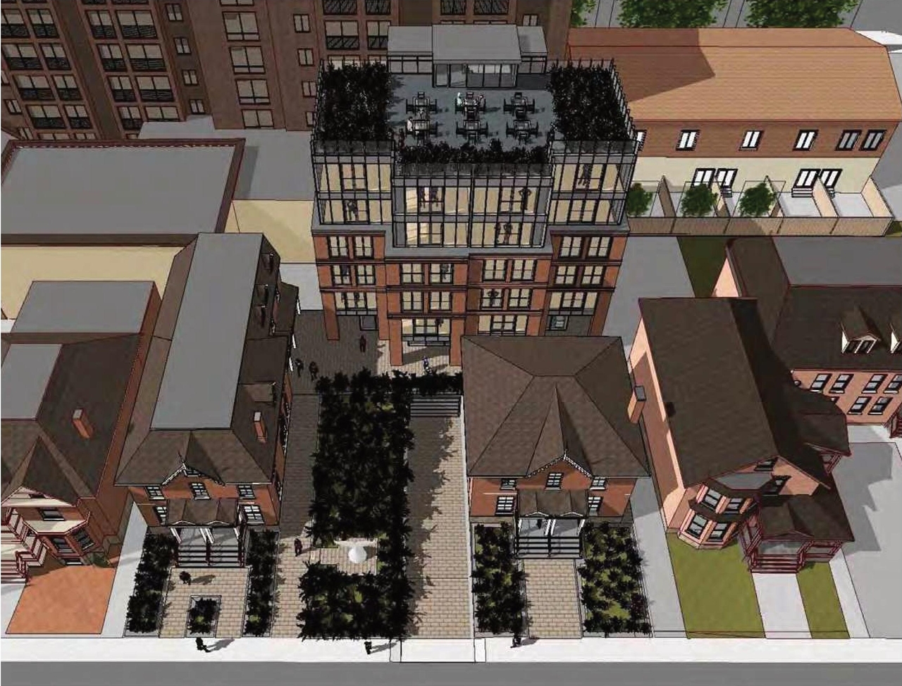 Rendering of building from page 18 of the file '2021-08-19 - Architectural Package and Design Brief - D02-02-21-0084'