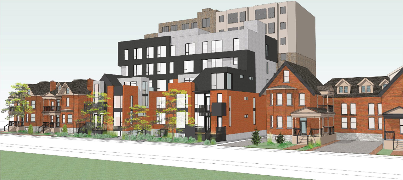 Rendering of building from page 25 of the file '2023-01-13 - Floor Plans - D02-02-21-0084'