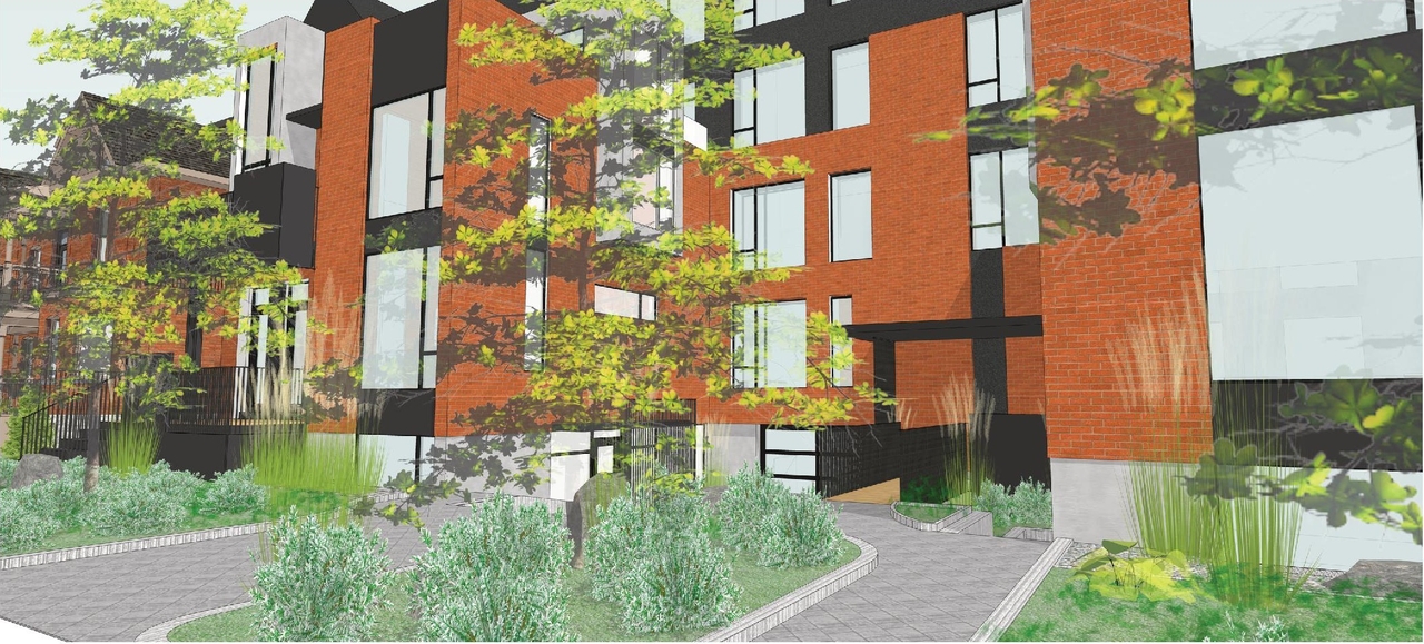 Rendering of building from page 30 of the file '2023-01-13 - Floor Plans - D02-02-21-0084'