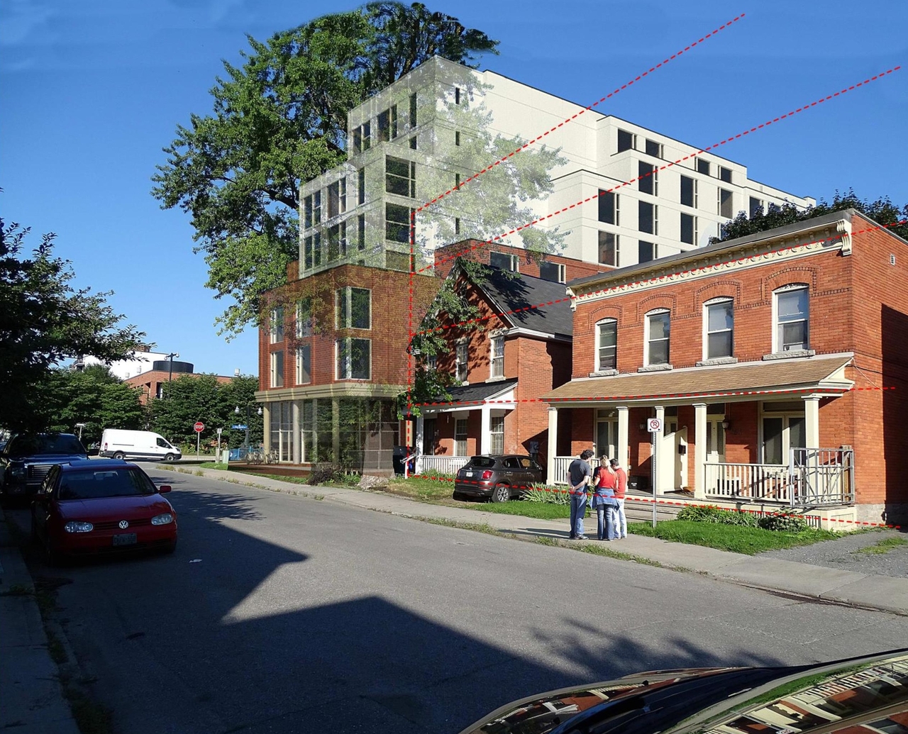 Rendering of building from page 24 of the file '2021-08-23 - Design Brief - D02-02-21-0085'