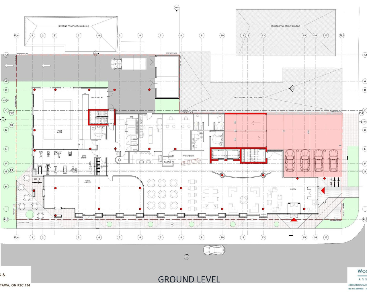 Construction site plan for project from page 31 of the file '2021-08-23 - Design Brief - D02-02-21-0085'