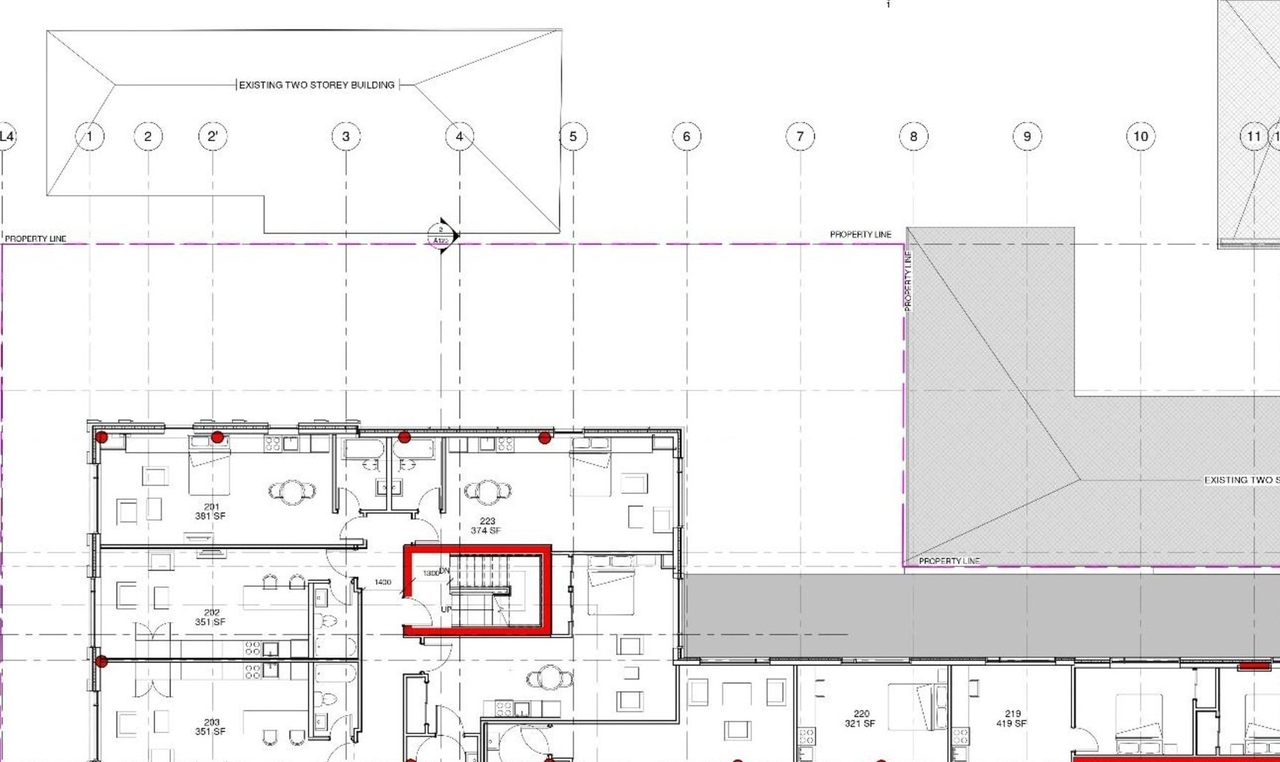 Construction site plan for project from page 32 of the file '2021-08-23 - Design Brief - D02-02-21-0085'
