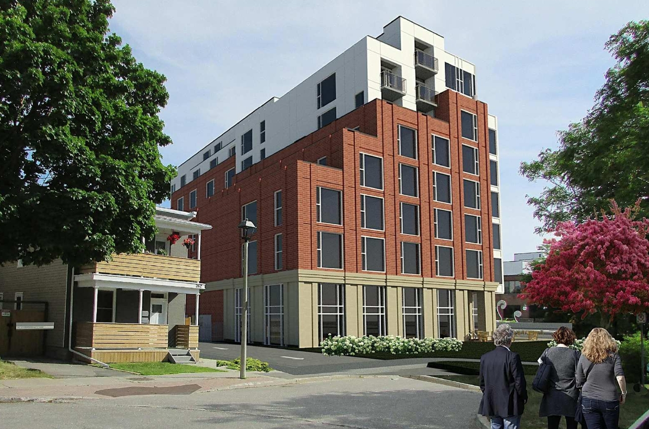 Rendering of building from page 3 of the file '2022-01-20 - Renderings - D02-02-21-0085'