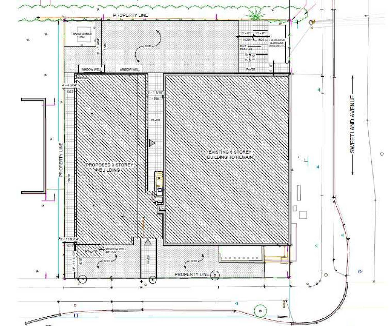 Construction site plan for project from page 12 of the file '2021-08-25 - Planning Rationale and Design Brief - D02-02-21-0087'