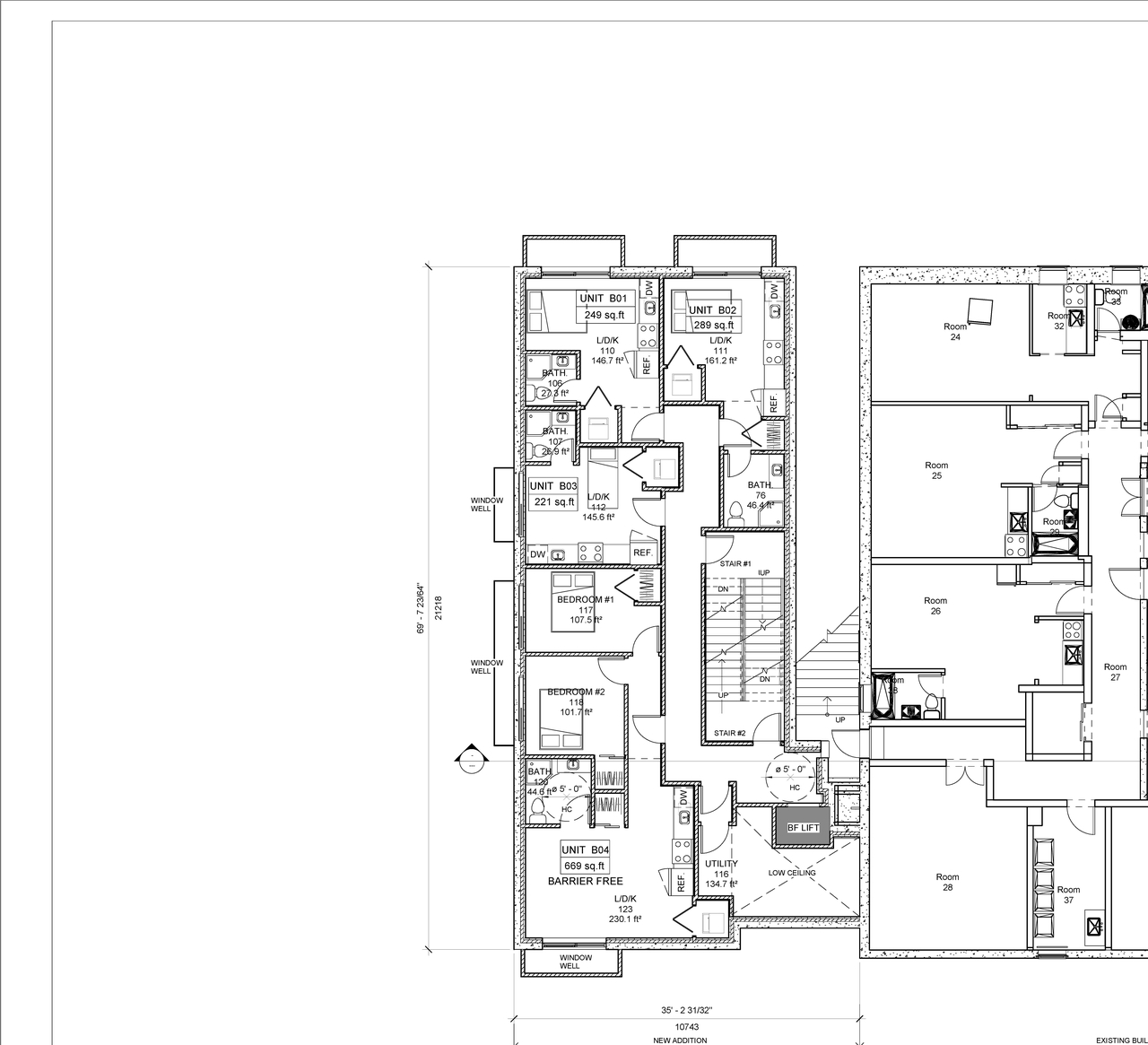 Floor plan for project from page 1 of the file '2022--03-24 - Floor Plans & Elevations - D02-02-21-0087'