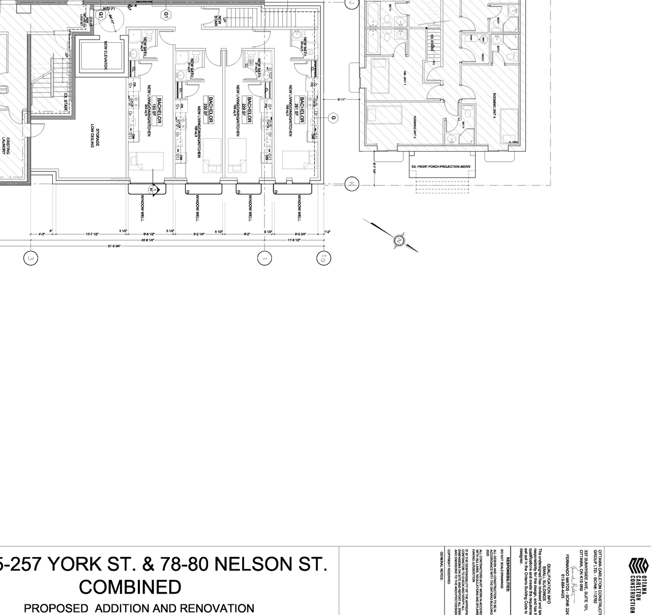 Construction site plan for project from page 1 of the file '2022-03-22 - Floor Plans - D02-02-21-0088'